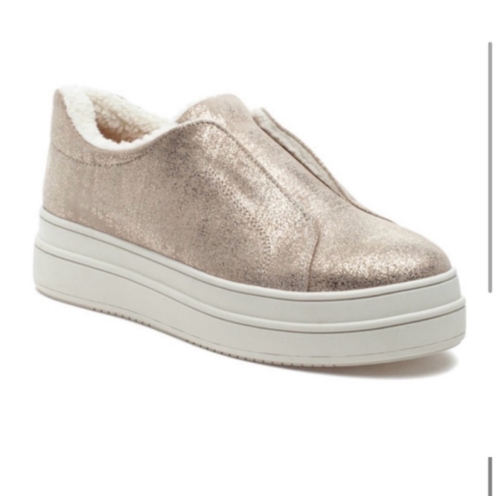 J Slides Nada Gold Sneakers Sz 9